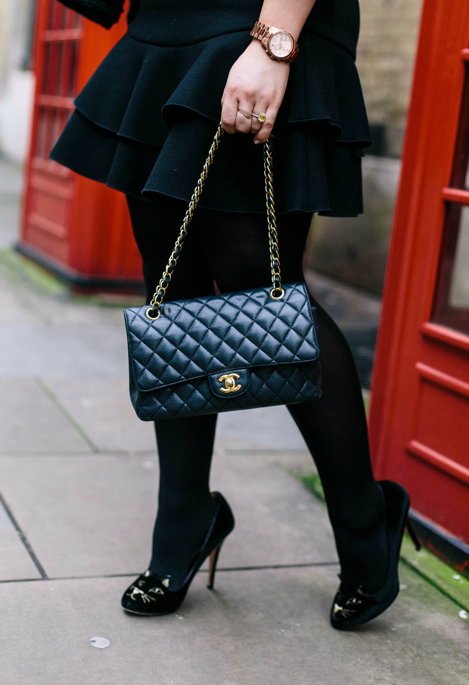 A Girl, A Style _ Charlotte Olympia Kitty Heels + Chanel Timeless Bag